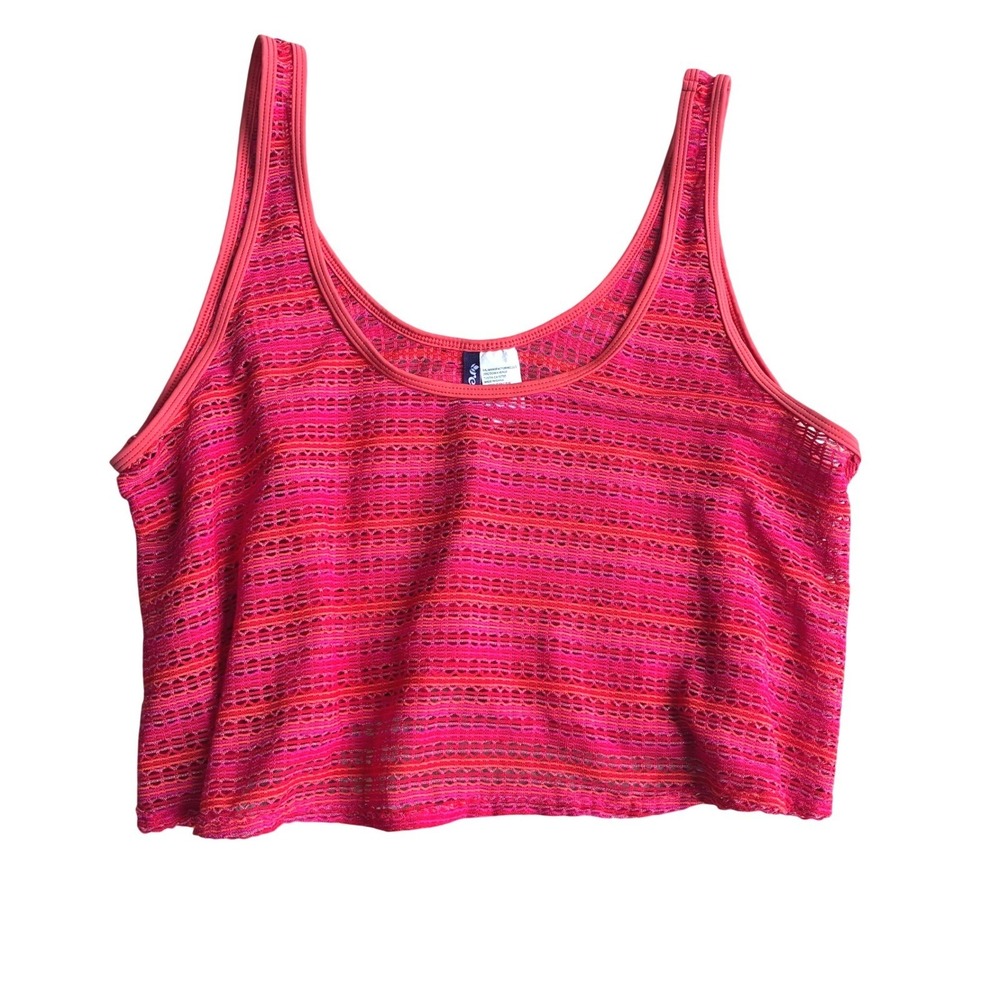 Reef Mesh Crochet Crop Tank Top Beach Swim Coverup Festival Summer Womens Large